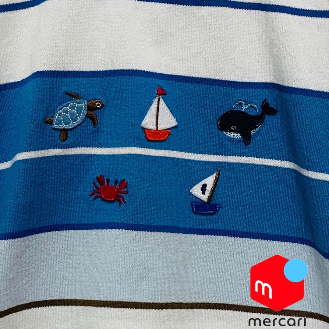 極美品 familiar ファミリア ボーダーTシャツ90cm - メルカリ