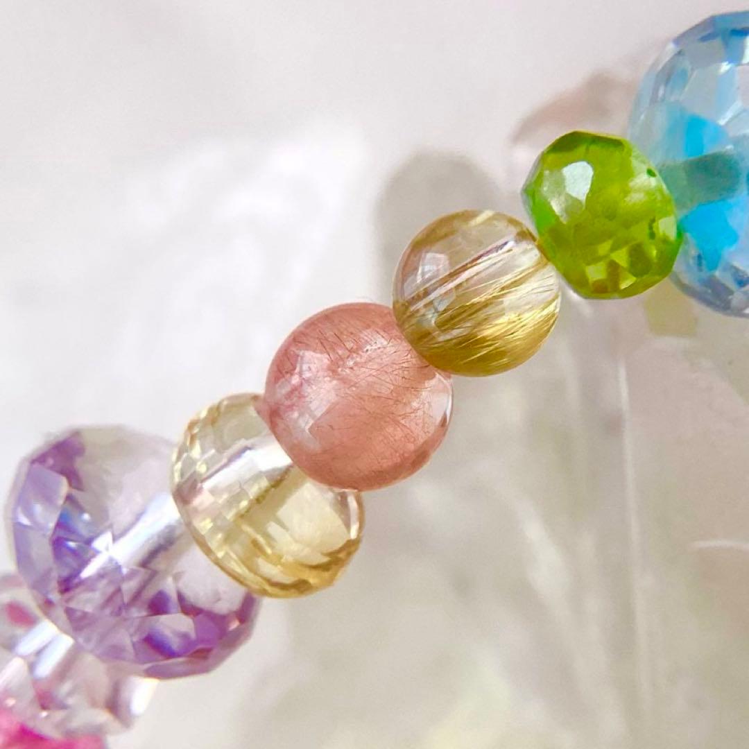 天然石★ブレスレット ストロベリークォーツ ♪ 373