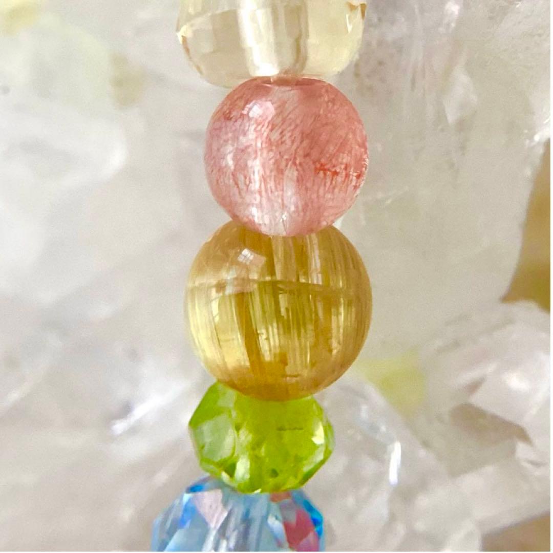 天然石★ブレスレット ストロベリークォーツ ♪ 373