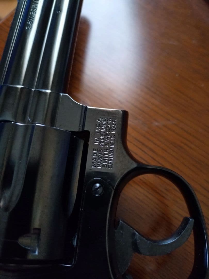 マルシン　m586 4インチ　WディープブラックABS　モデルガン木製グリップ