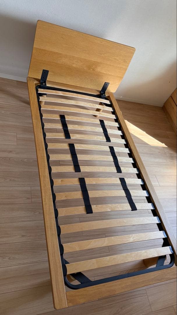 【misima25】無印良品木製シングルベッドフレーム ヘッドボード付