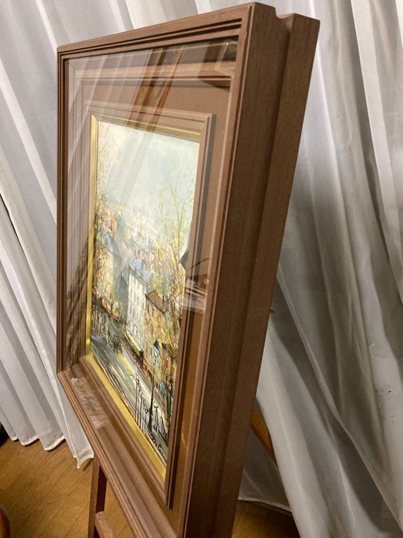 油彩 油絵 パリ風景画【Lucien Delarue】 印象派 サイン F6号 - メルカリ