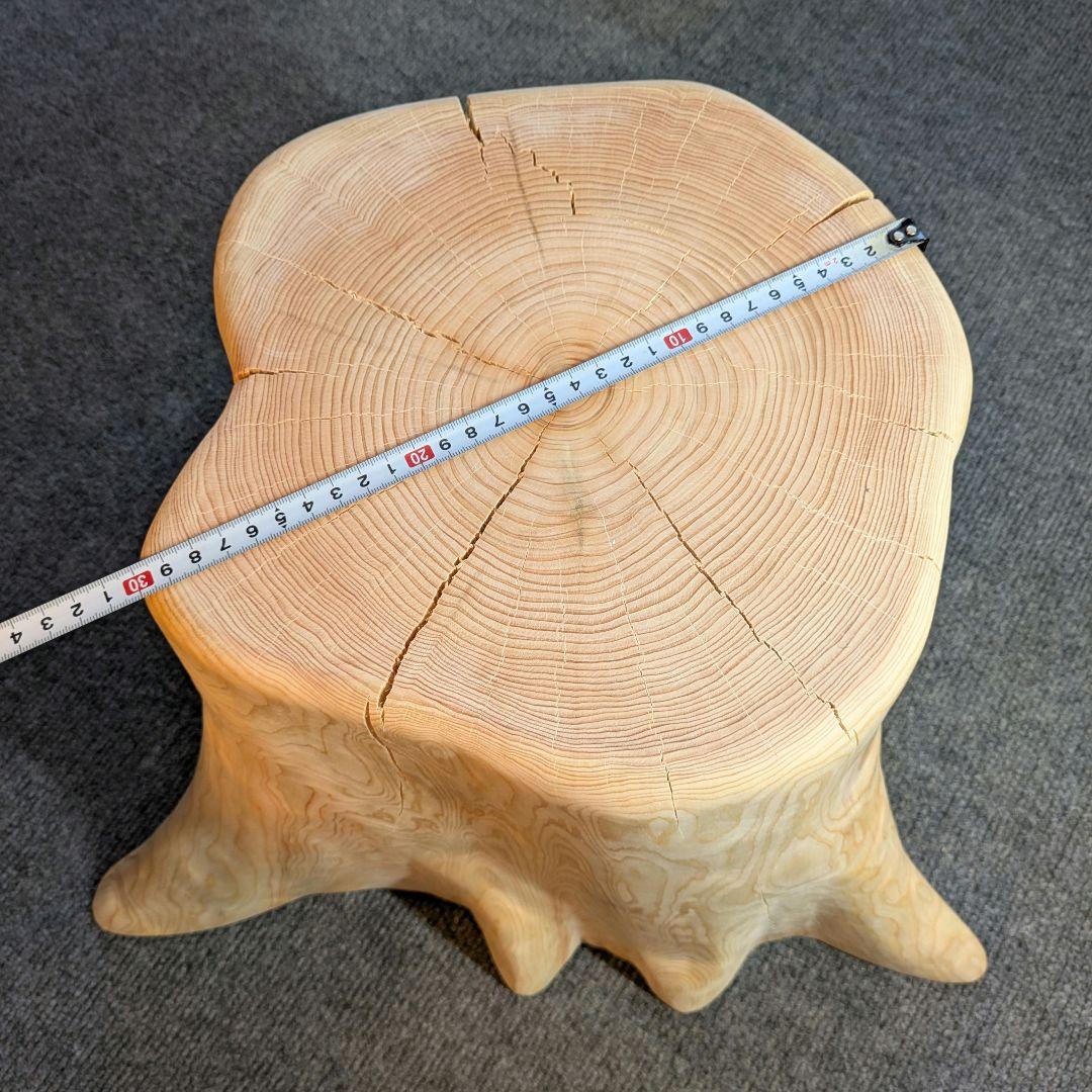 檜　切り株　丸太　椅子　スツール　 テーブル　高さ約31.5㎝