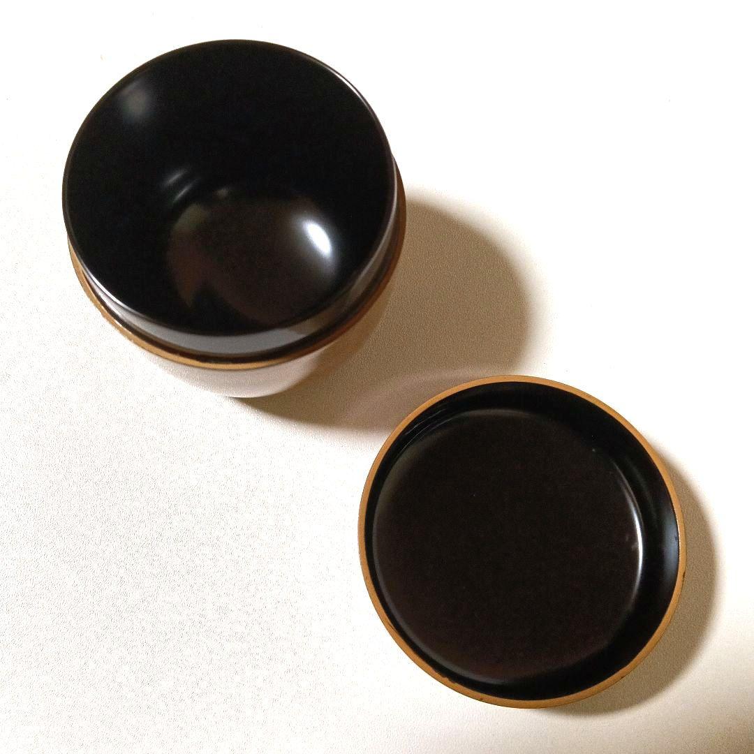 美品 山中塗 山下泰園 白中棗 若鮎 漆芸 共箱 茶道具