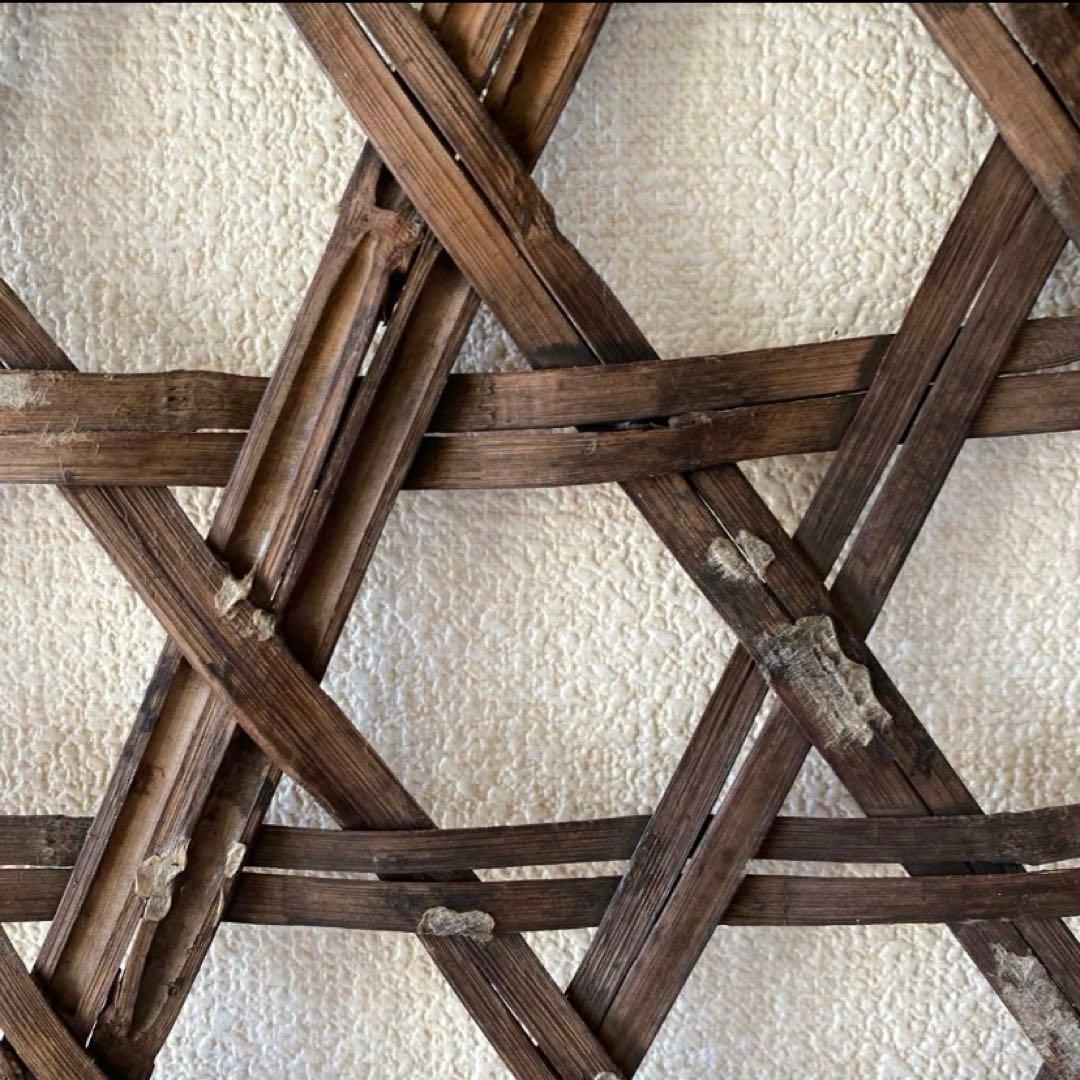 アンティークお蚕籠 古道具 竹カゴ 大笊 骨董 壁飾り 昔道具 植栽