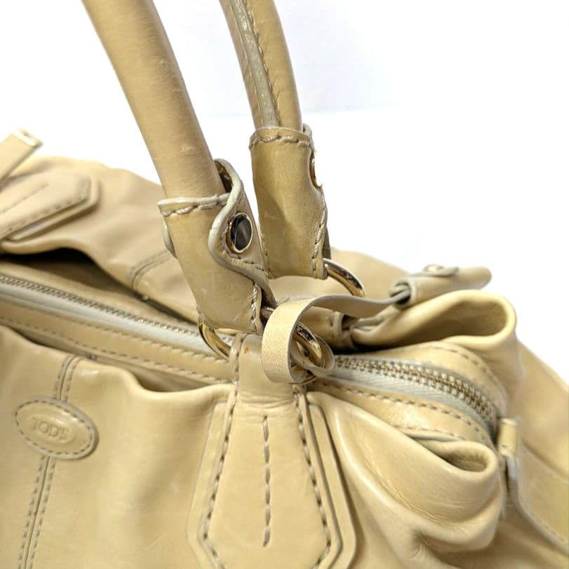 TOD'S　トッズ　ハンドバッグ　ベージュ　レザー　日本限定　希少　大幅値下げ