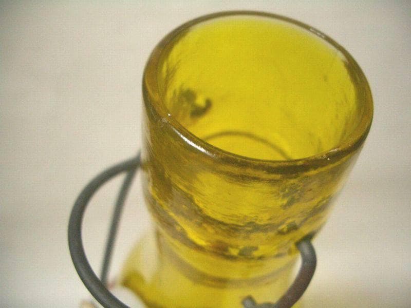 戦前 戦後 空き瓶 栓付き 和ガラス 昭和レトロ 大正 気泡 型吹 吹き