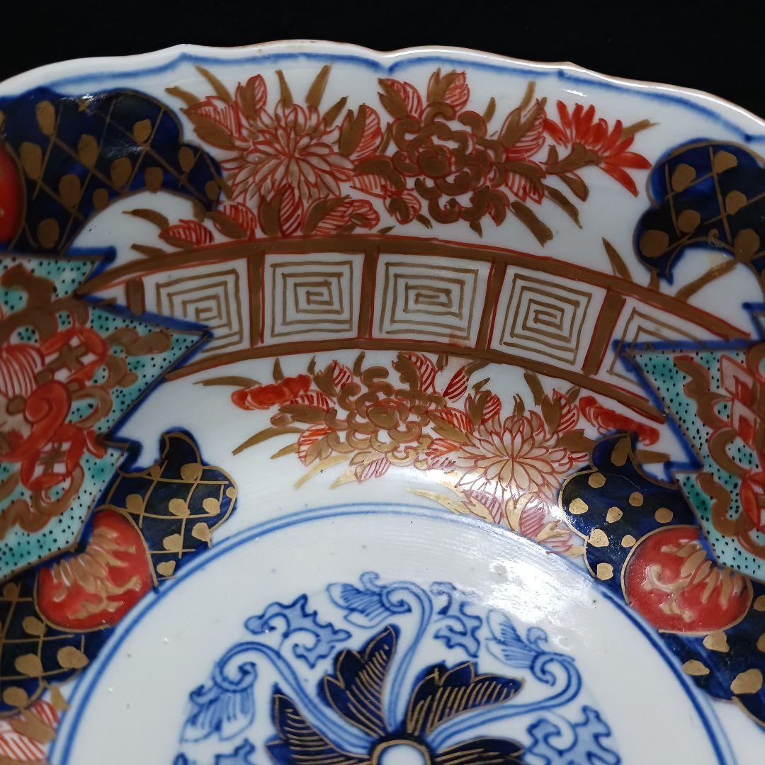 Y2802 古伊万里 富貴長春 金彩色絵 鉢 直径14㎝　FF