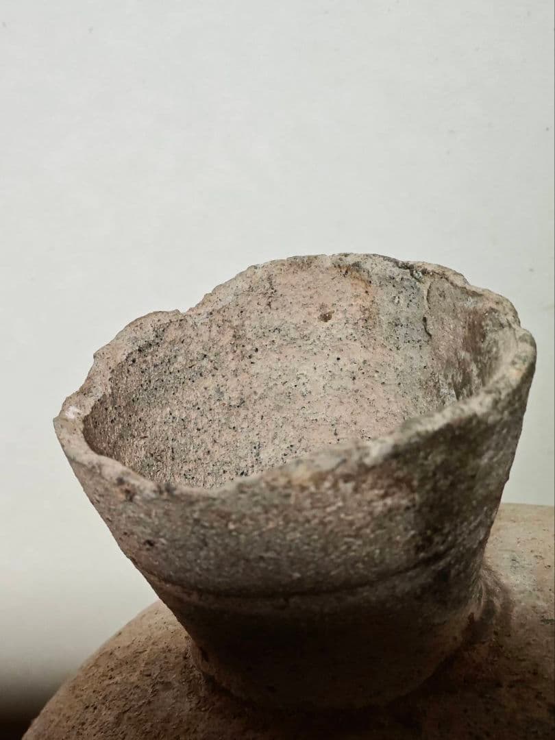 須恵器平瓶 古墳時代 考古発掘品 花呼ぶ器 見立て花器