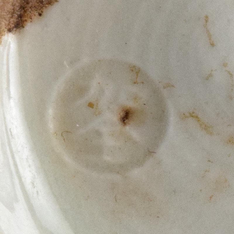 茶道具　京焼　滝口加全作　染付山水文　香炉　透かし火屋付　M　R8878