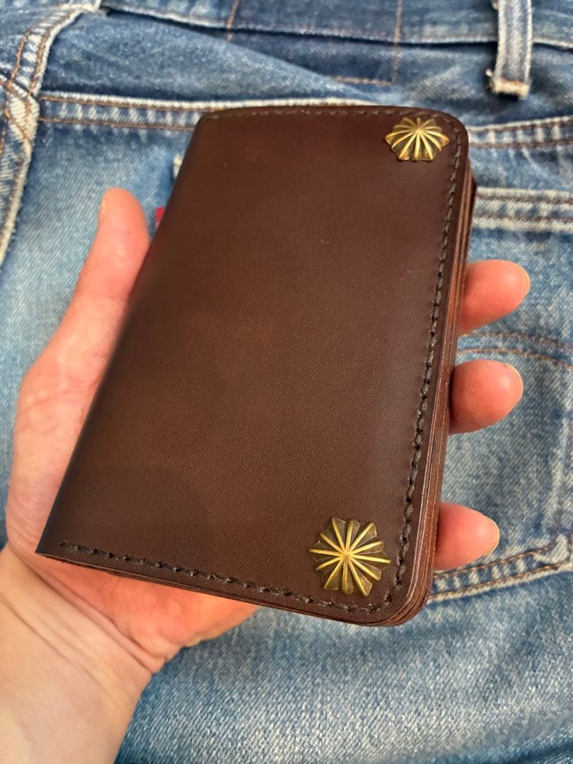 トラッカーウォレット　ミドル　イタリアンレザーブルガロ　アポロコンチョ