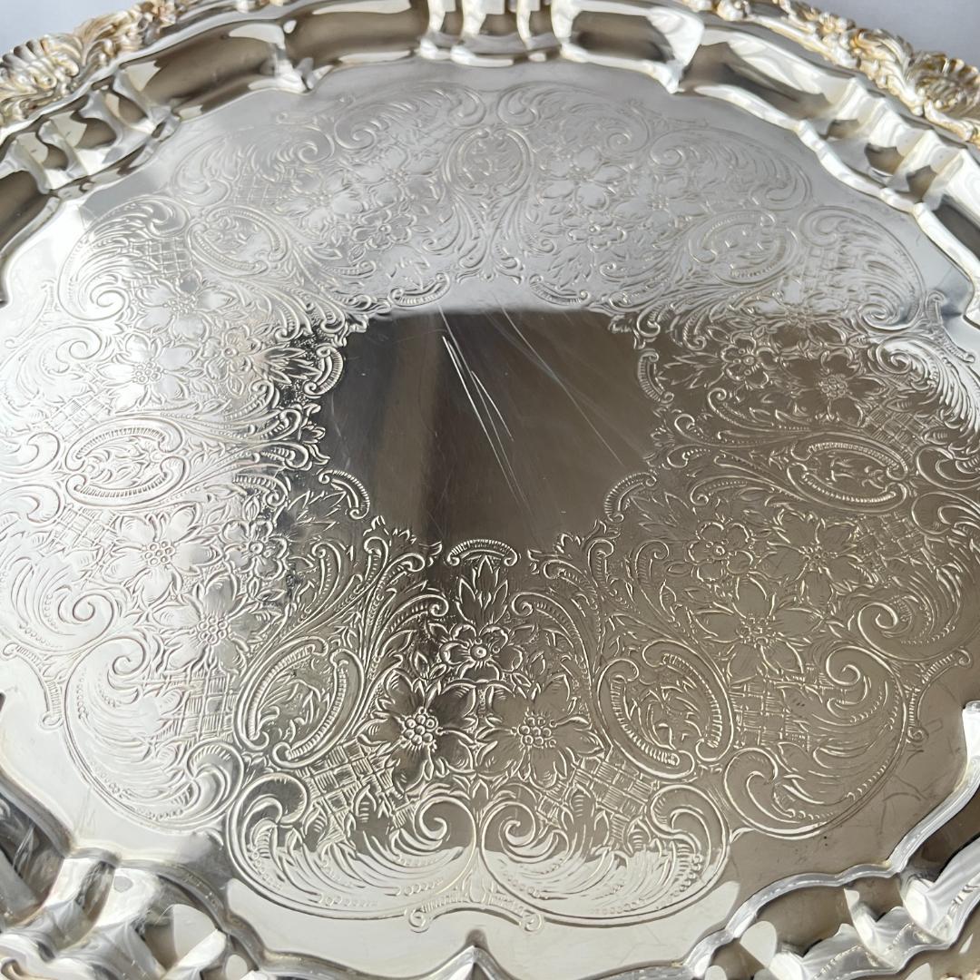 POOLE】サルヴァ / ギャラリートレー【シルバープレート】31cm