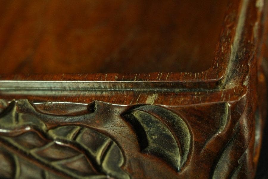 唐木 刻芭蕉 四方箱 旧家蔵出(K-A746) - winetouritalia.com