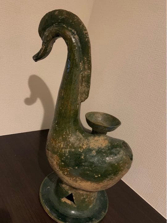 中国骨董　漢時代　香炉　水鳥形埴輪　須恵器