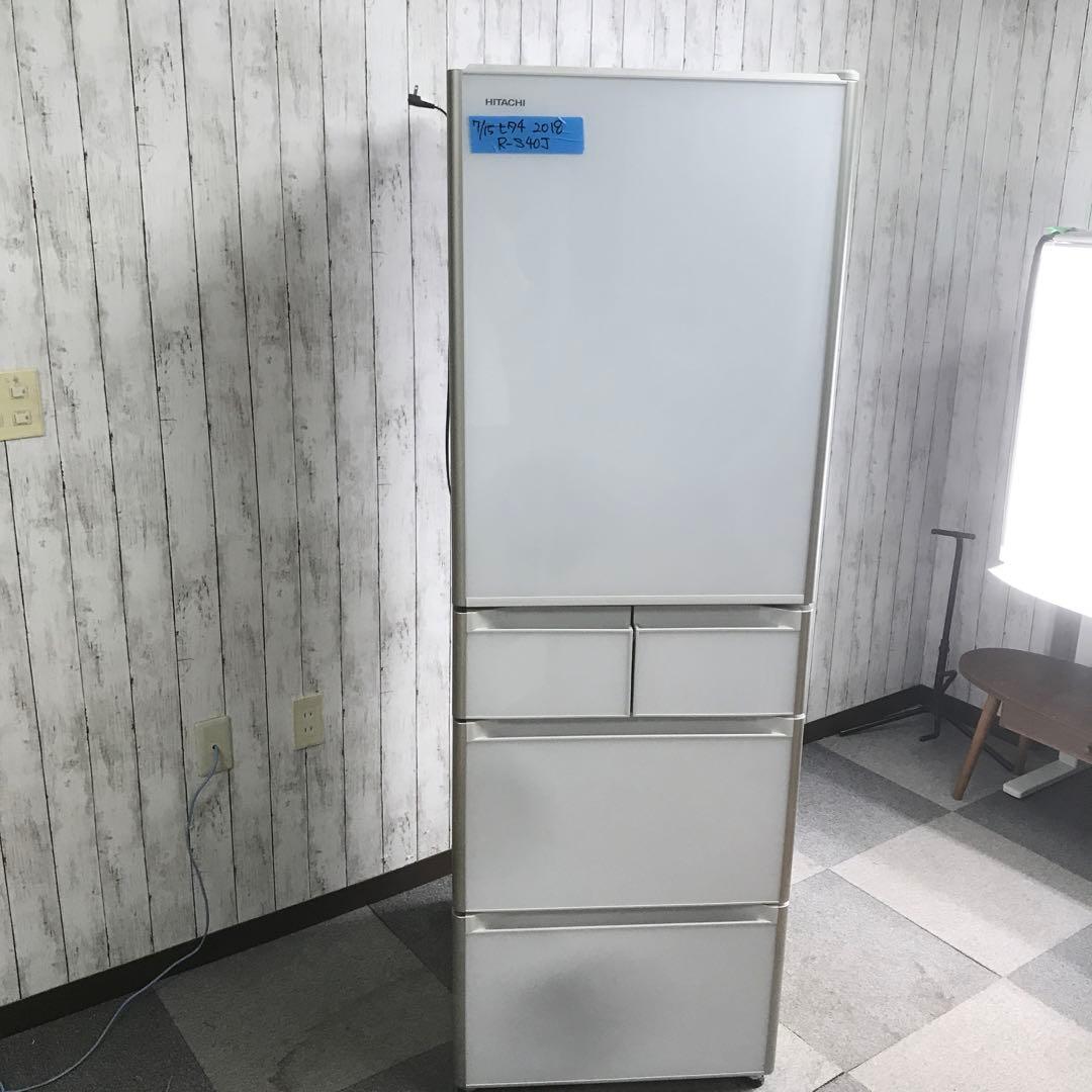 【美品】HITACHI　ノンフロン冷凍冷蔵庫　R-S40J　2018年製　H 美品】HITACHI ノンフロン冷凍冷蔵庫 R-S40J 2018年製 H 美品】HITACHI