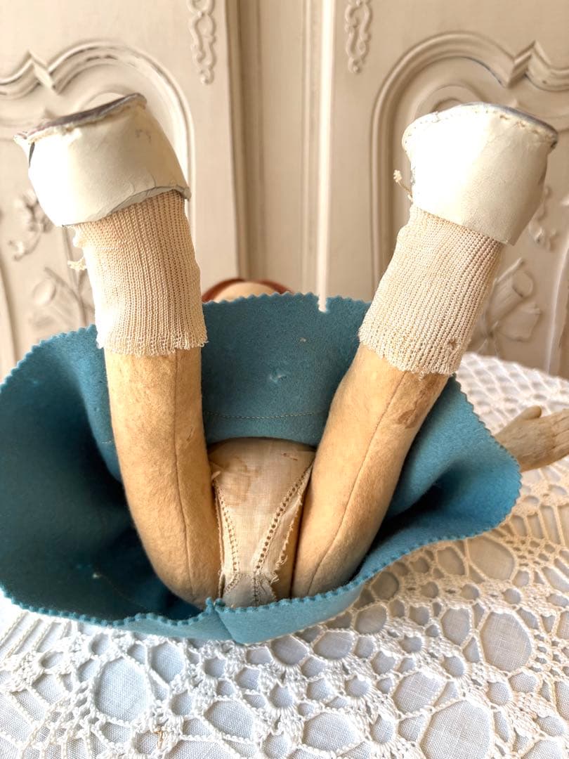 ♡ アンティーク 可愛い少女 オールド・レンチドール LENCI フェルト人形