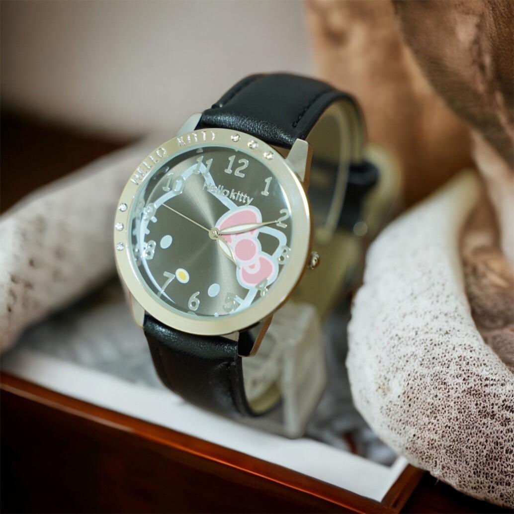 キティちゃん 腕時計 キティ 時計 ブラック 【現物撮影】 - メルカリ
