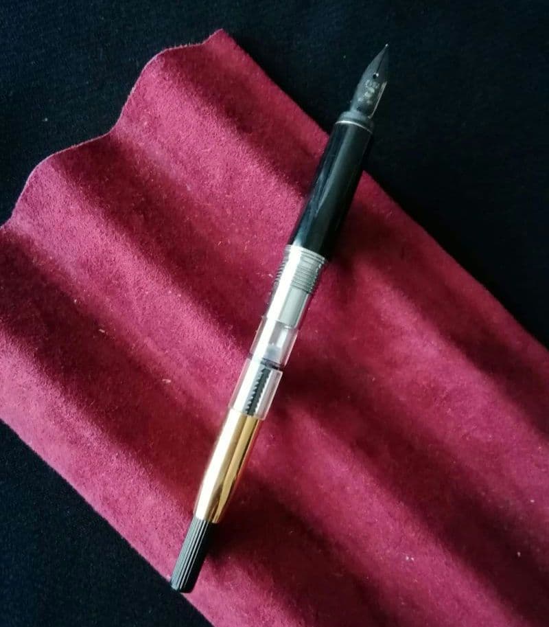 逸品プラチナリビエール銀河スターリングシルバーに本金焼き付け万年筆
