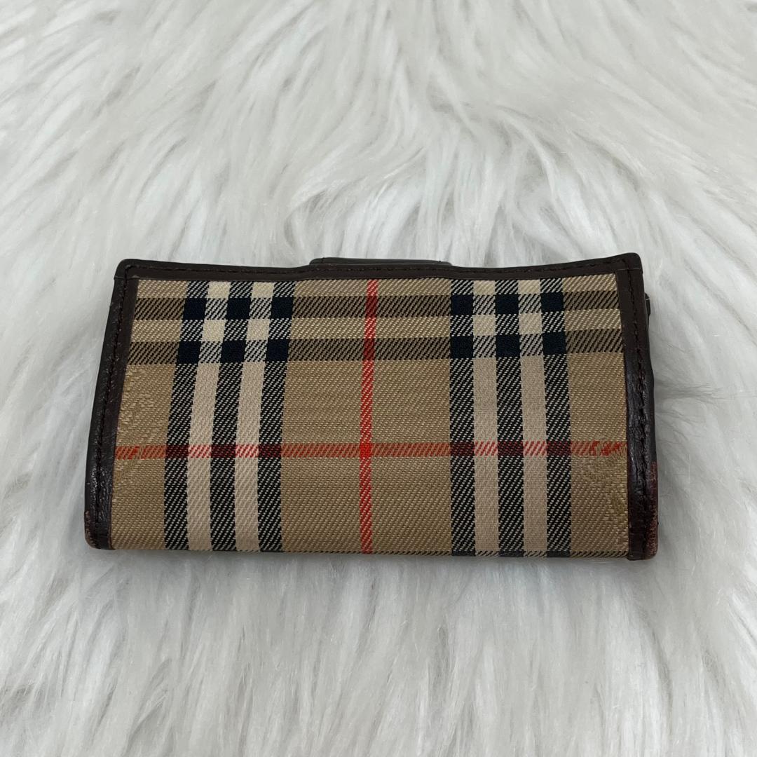 BURBERRY キーケース 4連 ノバチェック ホースロゴ刺繍 シャドーホース