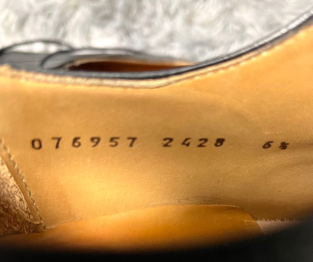 バーウィックBerwick 1707 ブラックレザードレスシューズ、6.5