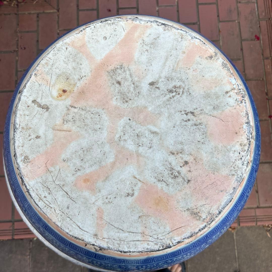 中国骨董50年以上旧蔵唐物 染付手絵山水紋大