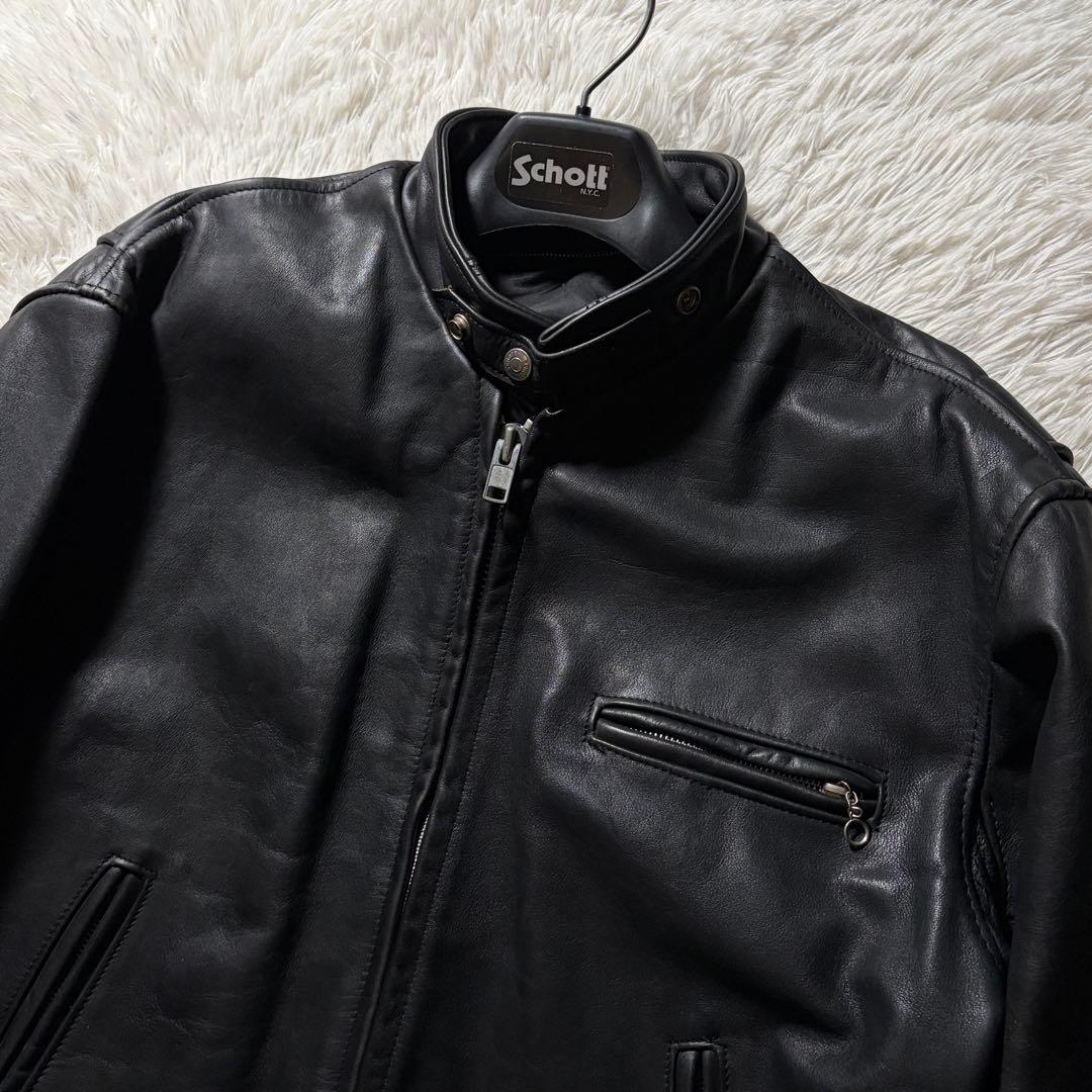 ビッグサイズ □ショット シングルライダース ジャケット 641E 44