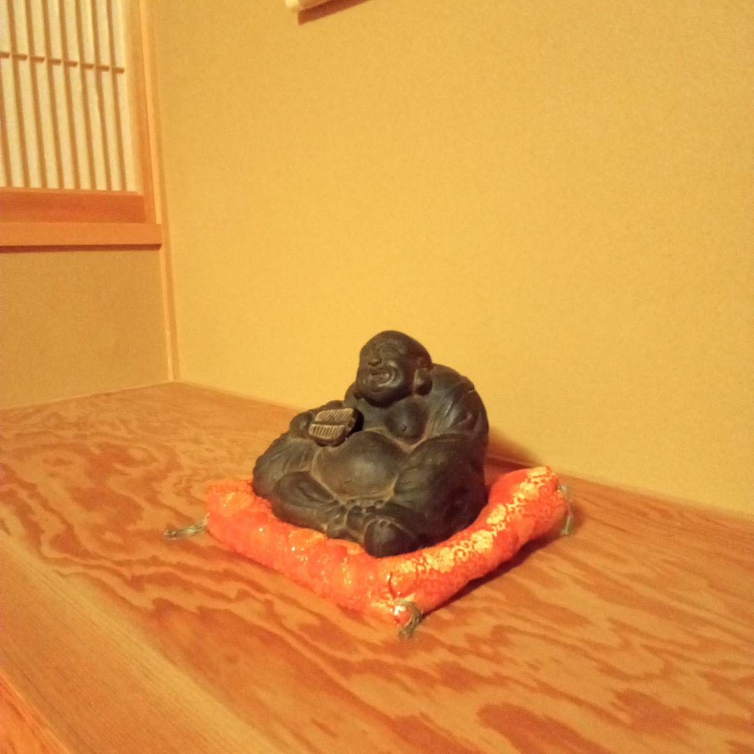 【希少作】 古 楽山焼　床飾 「 布袋象 」　権兵衛 作