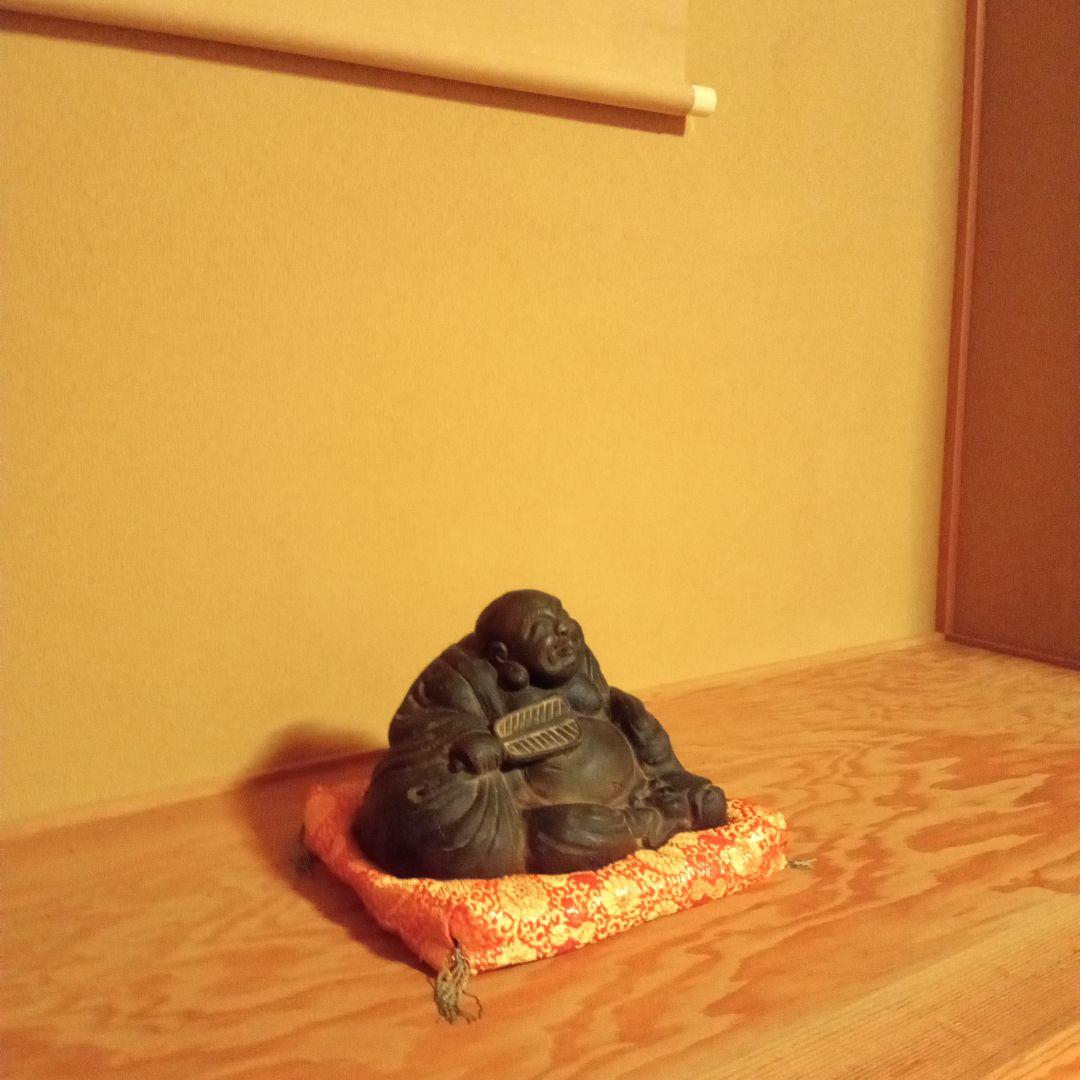 【希少作】 古 楽山焼　床飾 「 布袋象 」　権兵衛 作