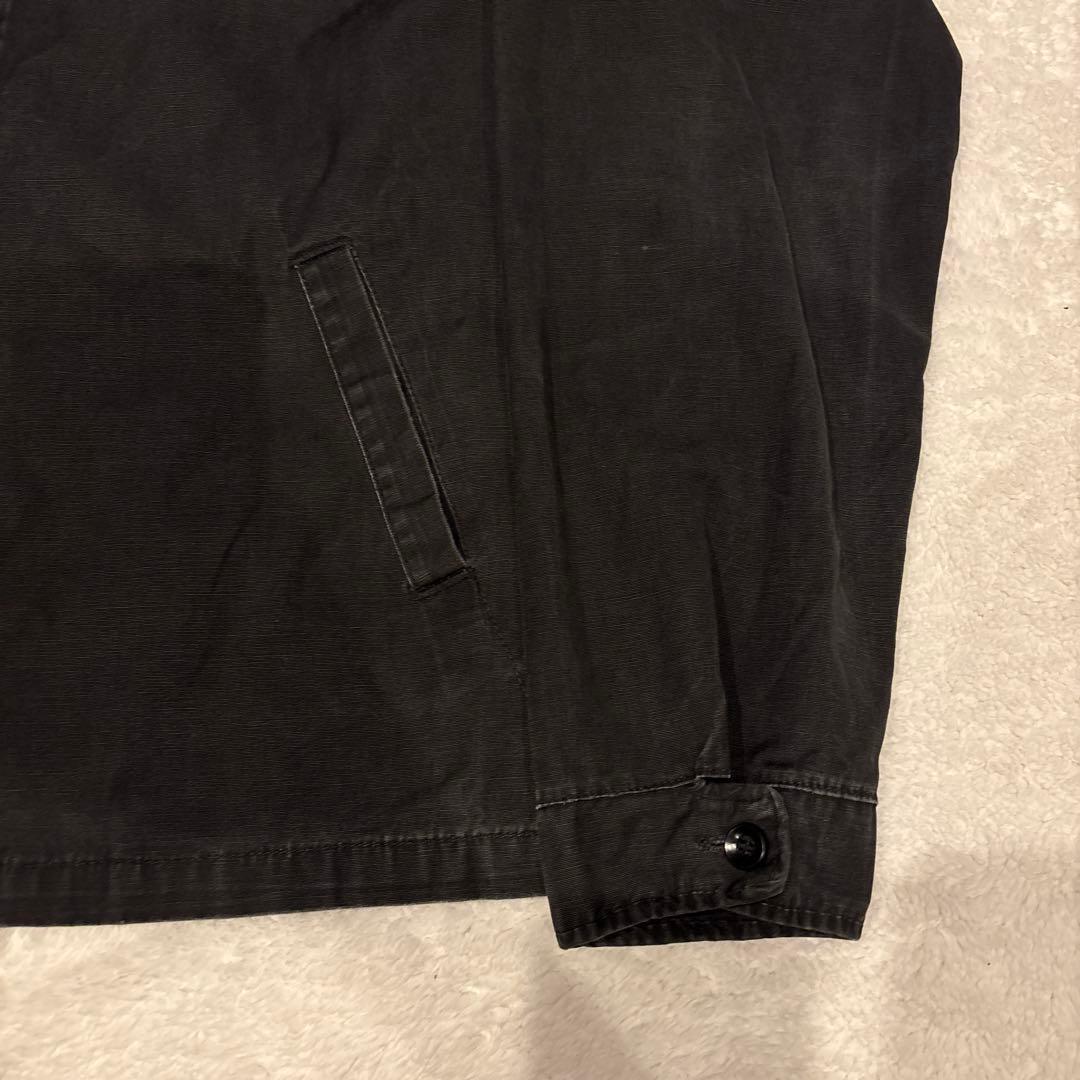 50s60s〜ブラック　黒　スイングトップ　コットン混　ヴィンテージ　ドリズラー