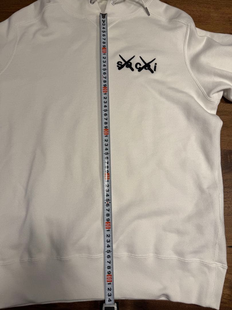 21aw sacai KAWS プルオーバーパーカー ホワイト サイズ：2