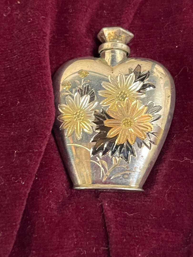 工芸品 銀製 手鏡 香水瓶 セット SV950