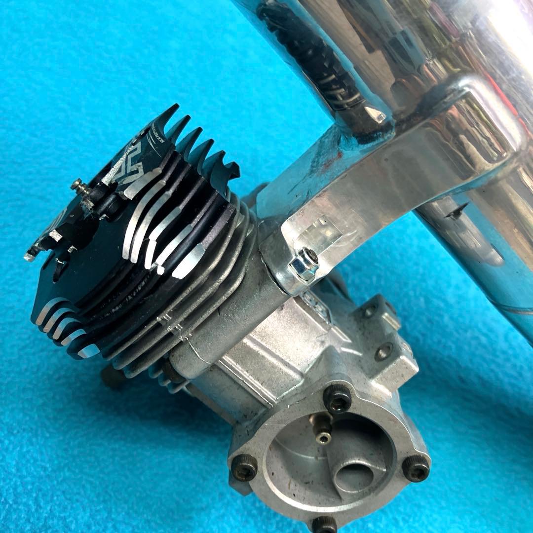 中古、破損有り　RCヘリ用 OS 55HZ-Rエンジン & サイレンサー