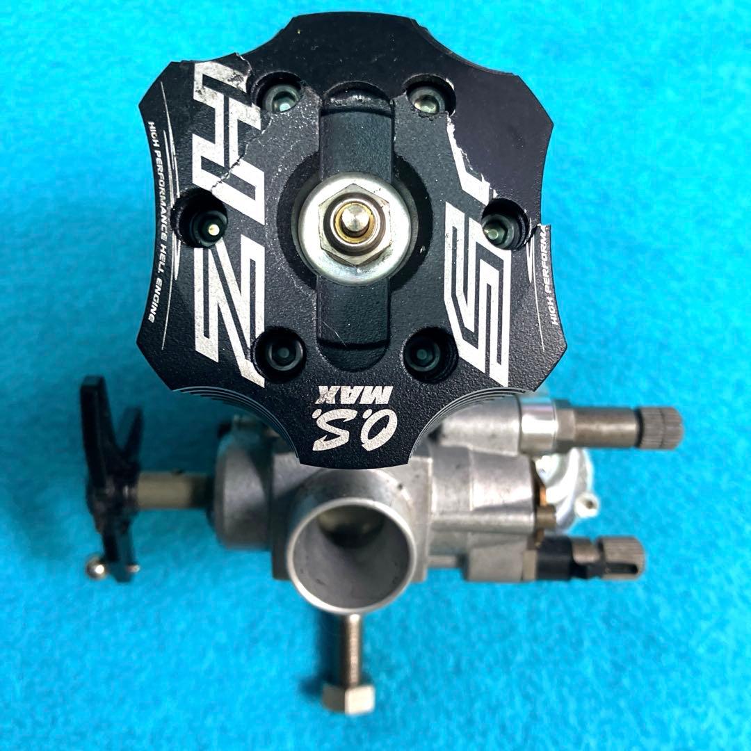 中古、破損有り　RCヘリ用 OS 55HZ-Rエンジン & サイレンサー