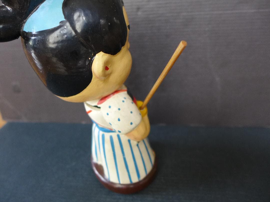 時代物【良品】昭和30年代 赤胴鈴之助 首振り人形陶器彩色 少年