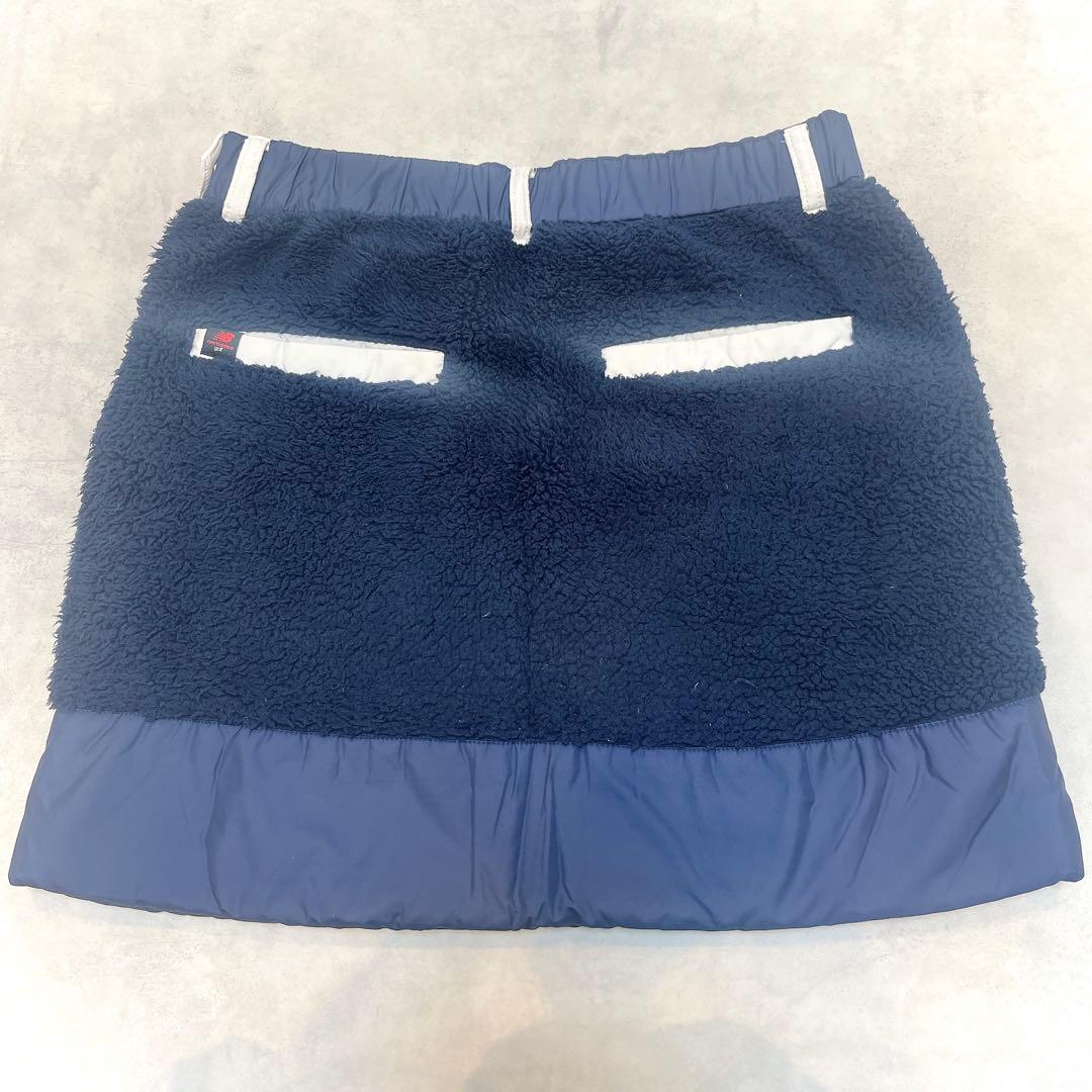 セットアップ◆ニューバランス ゴルフ ボアベスト＆スカート◇ネイビー M 蓄熱