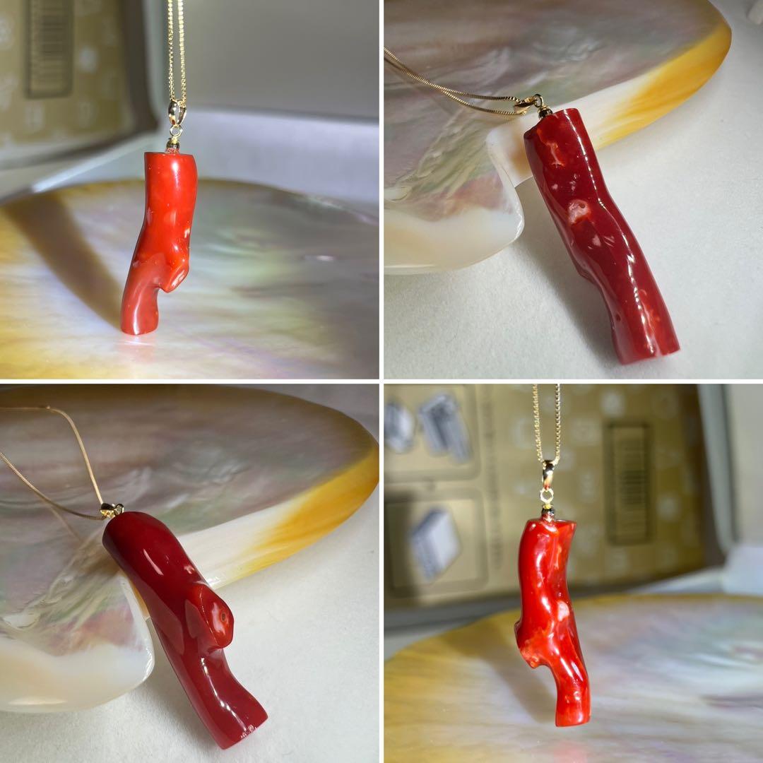 まにこ様用！！【極上の純国産☆】天然血赤珊瑚　高知県産　21.090ct k18