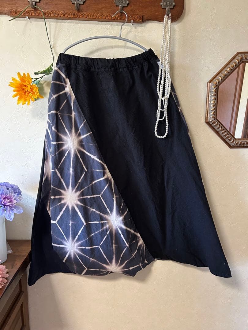 ソウソウ　SOU・ SOU たばた絞り 伊勢木綿 麻混 富士/雪花 麻の葉