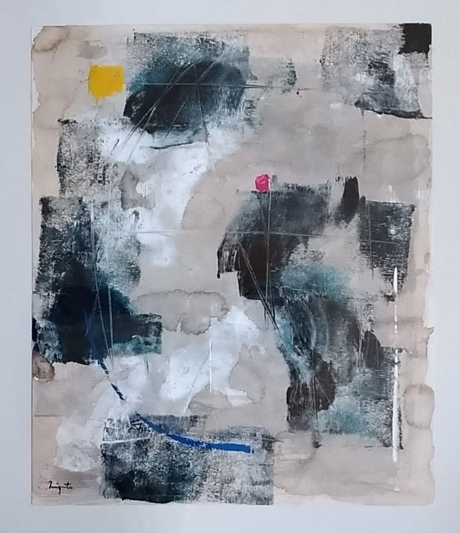 a１点ものの魅力! 抽象原画 ・水彩紙にアクリル