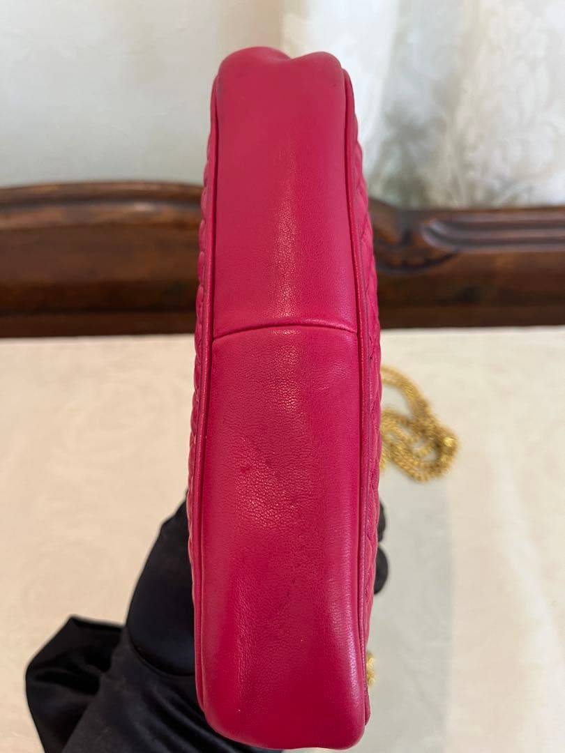 BALLY バリー ヴィンテージ キルティングショルダーバッグ ゴールドチェーン