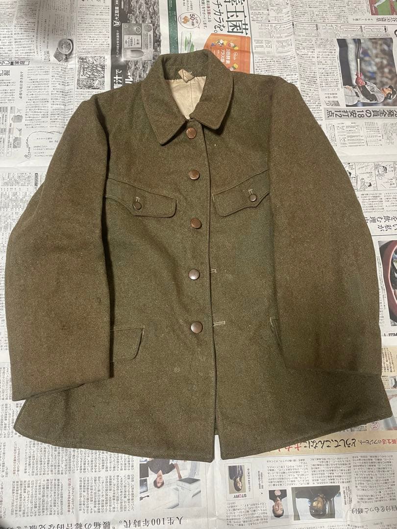 戦争資料 軍服とマント セット 実物 陸軍 日本軍
