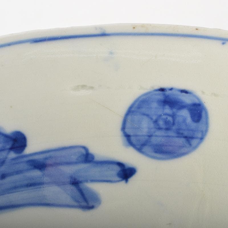 伊万里焼　古伊万里　染錦　花鳥文盤　飾皿　C　5441A