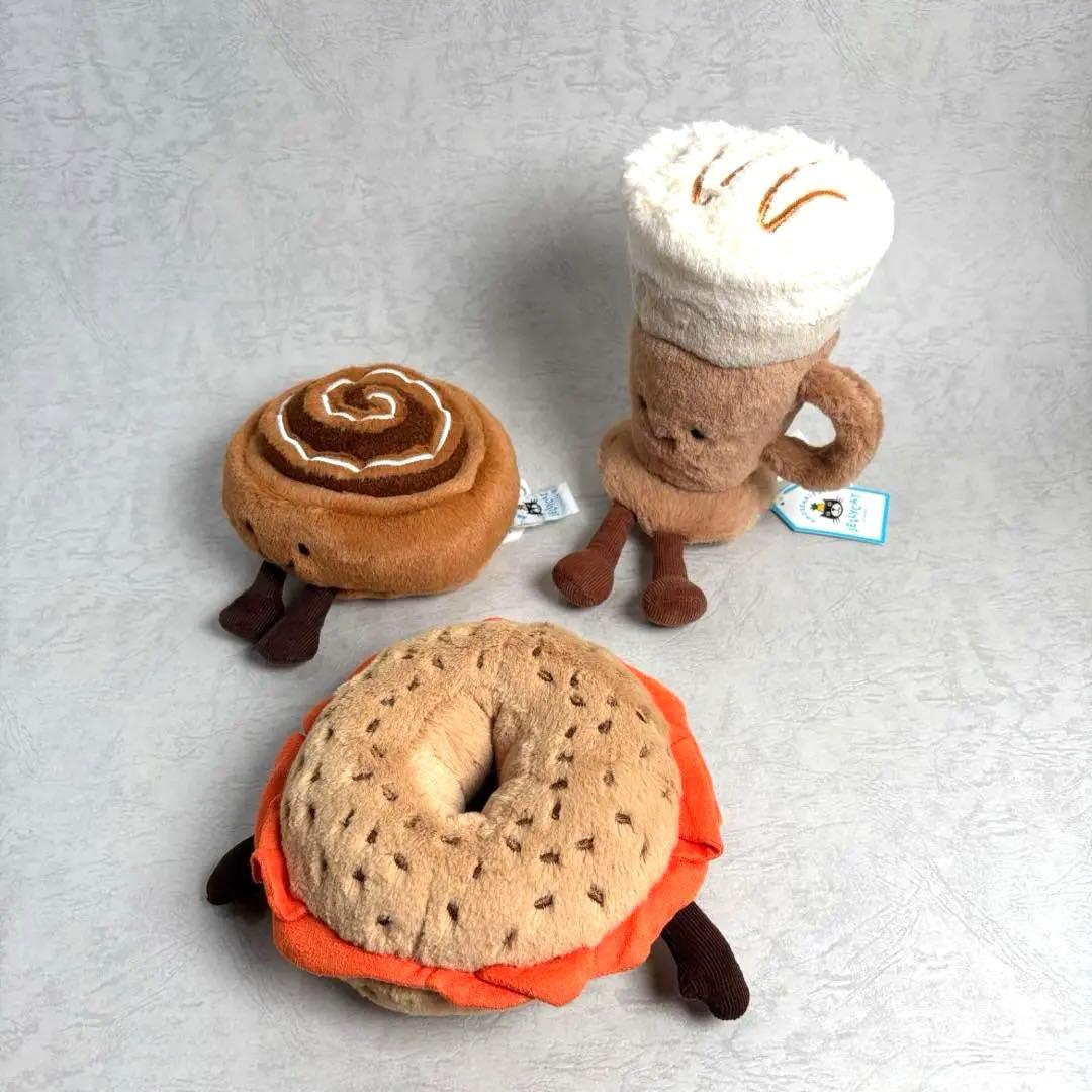 新品 ジェリーキャット べーグル パン ベーグルサンド ぬいぐるみ 袋