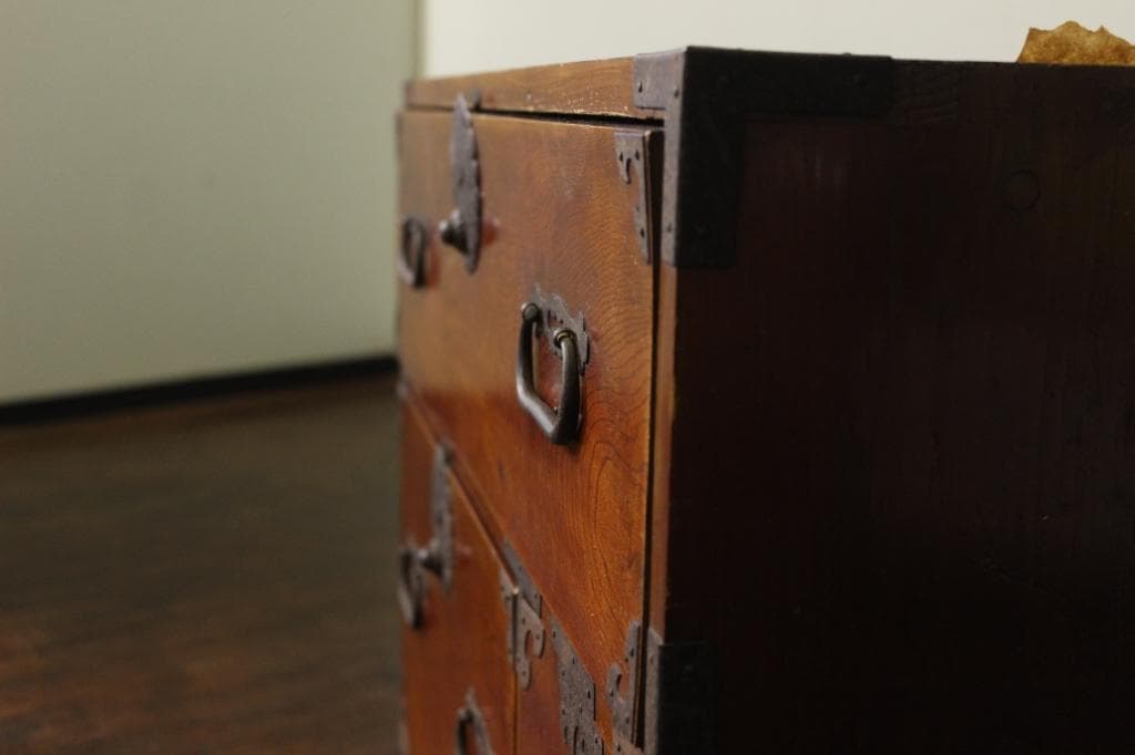 欅材！庄内箪笥・4杯！ 時代箪笥和家具古道具古家具古民藝