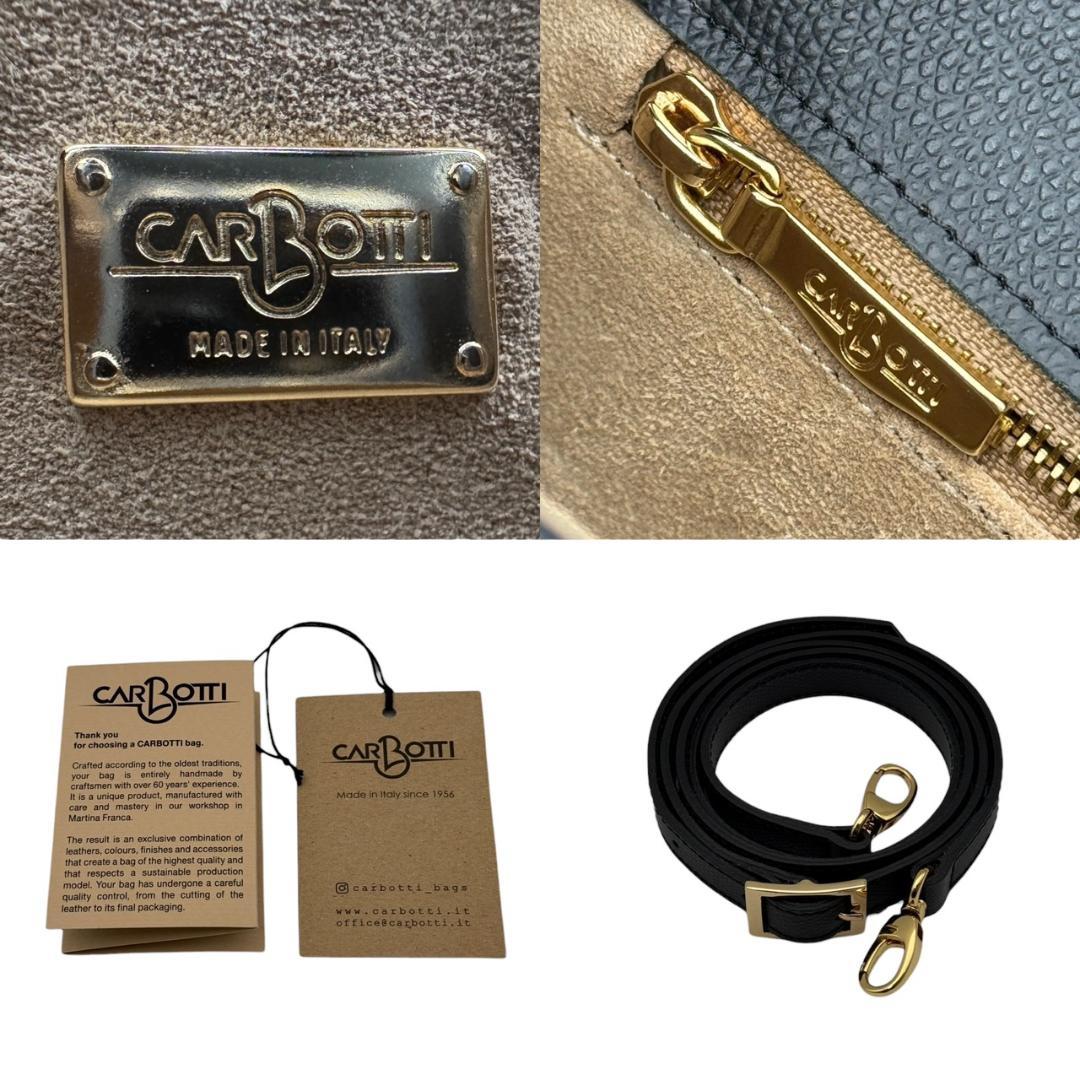 【新品同様】カルボッティ グレタ 2way ハンドバッグ ショルダーバッグ 黒