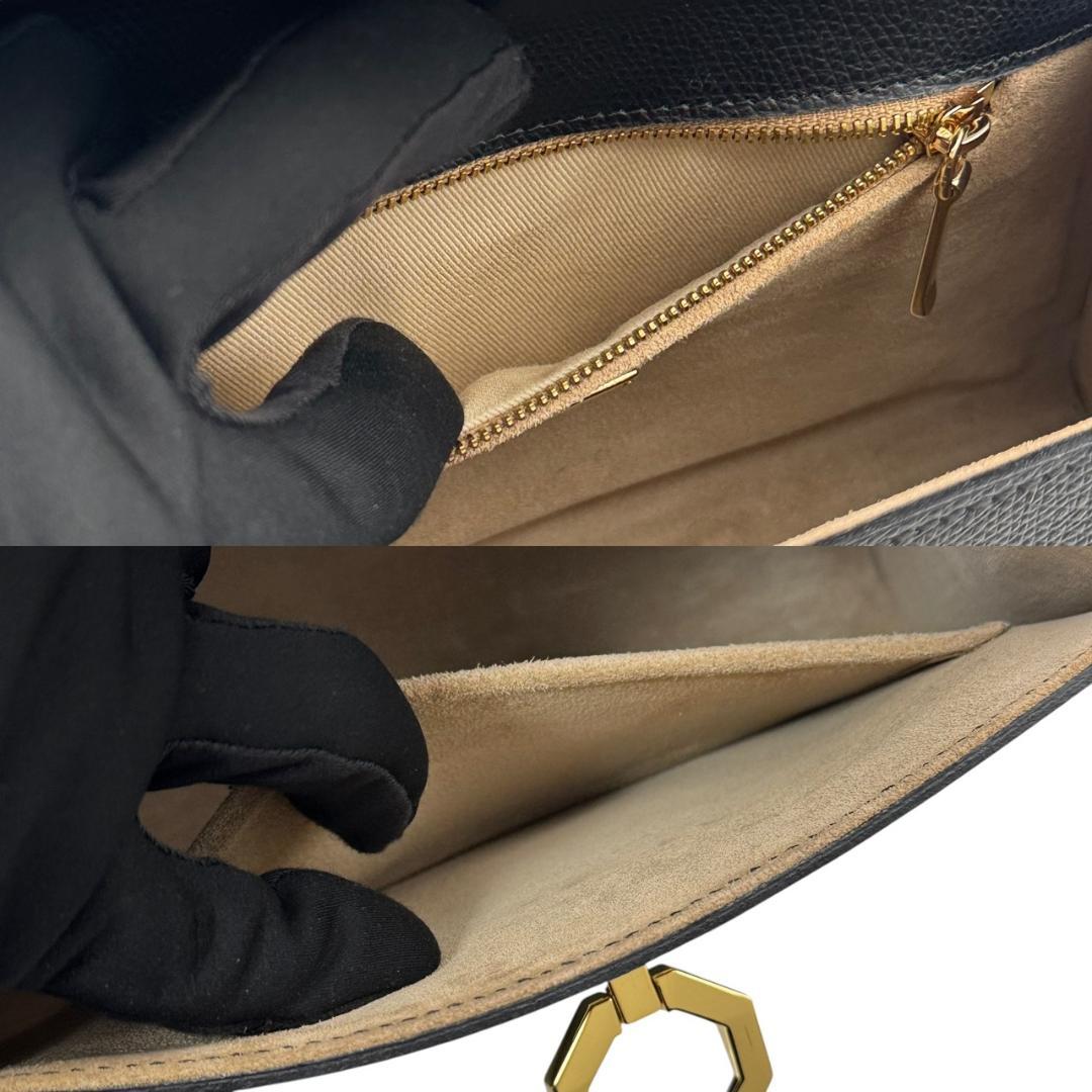 【新品同様】カルボッティ グレタ 2way ハンドバッグ ショルダーバッグ 黒