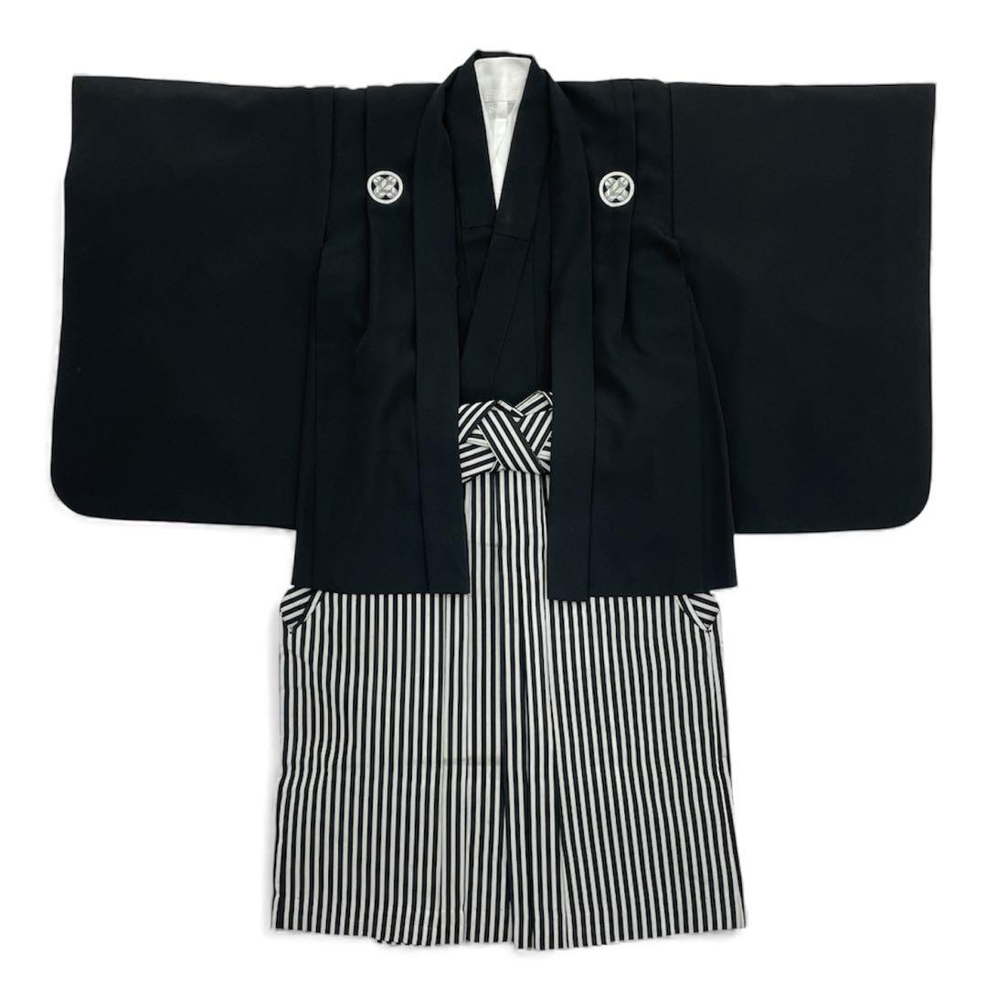 ◎mk-1684　男の子　七五三　紋付袴　7点セット　3歳　　11-25