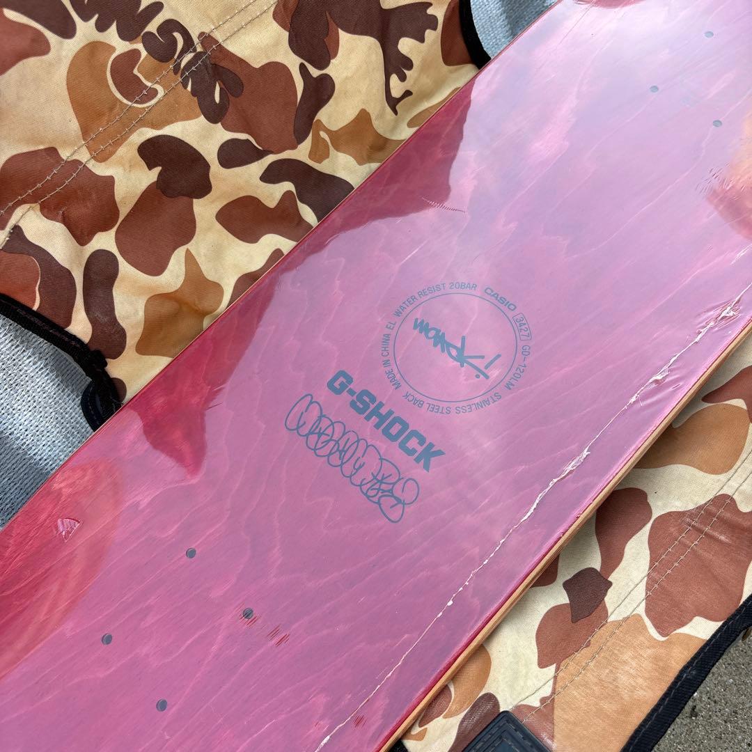 G-SHOCK スケートボードデッキ クリアピンク