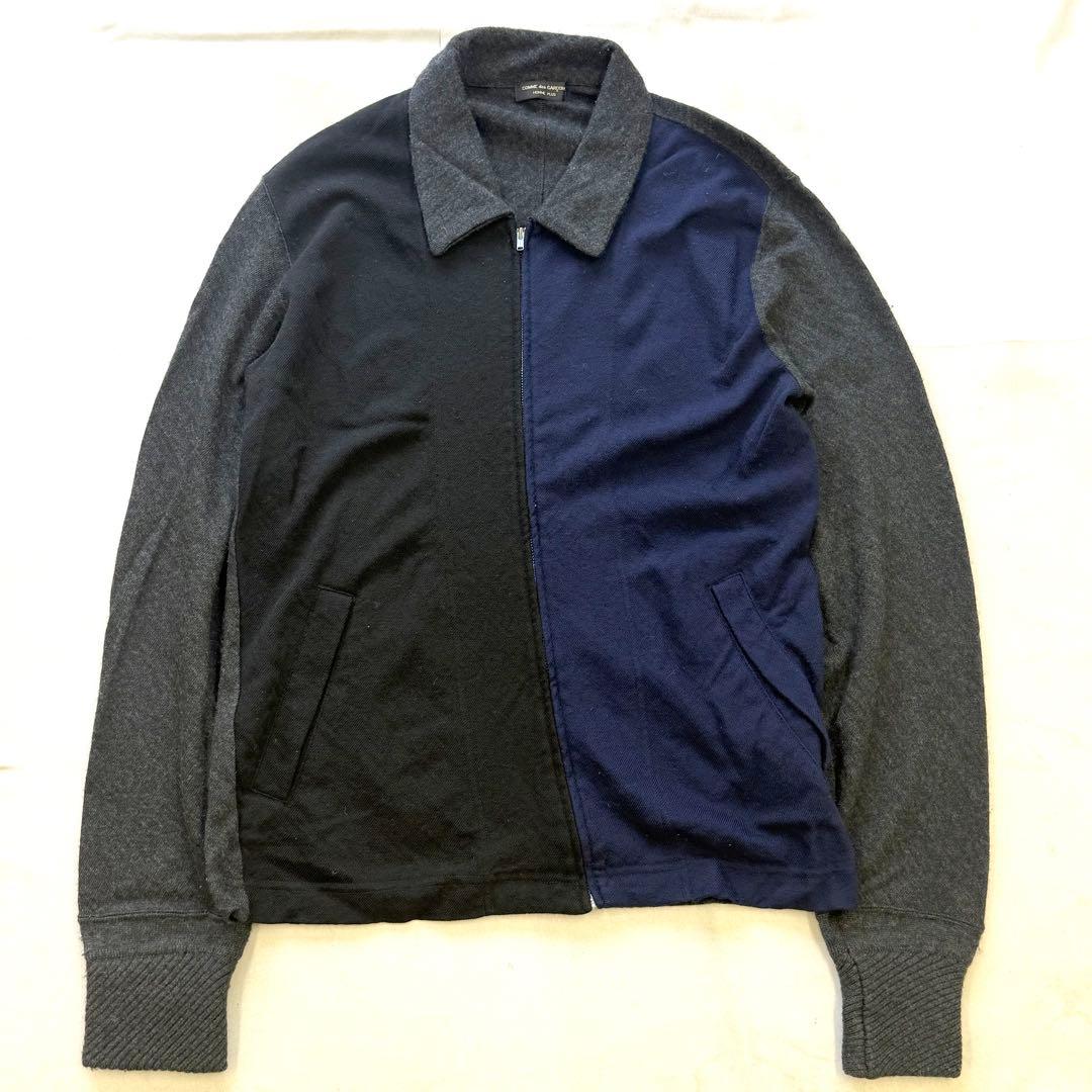 97AW バイアス期 コムデギャルソンオムプリュス ニットブルゾン ウール縮絨 COMME des GARCONS HOMME PLUS 97AW バイアスジップアップブルゾン