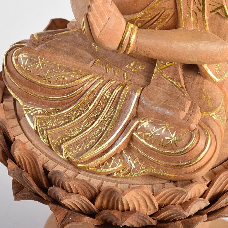 アンバサ様専用松園大龍作白檀 普賢菩薩像 仏像 保証書付 共箱 D