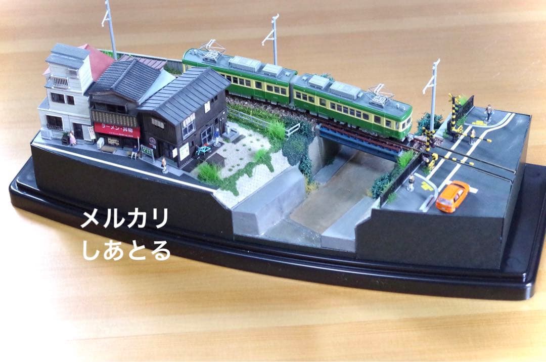 工場 江ノ電 七里ヶ浜橋梁 鉄道ジオラマ展示台 Nゲージ 鉄コレ 鉄道